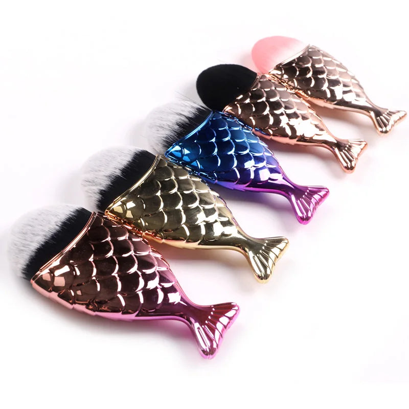TSZS Nails Brush Popular Round Small Flower Nail Paint Gel Make Up Dust Cleaning Nail Art Dust Powder Remover Dust Brush