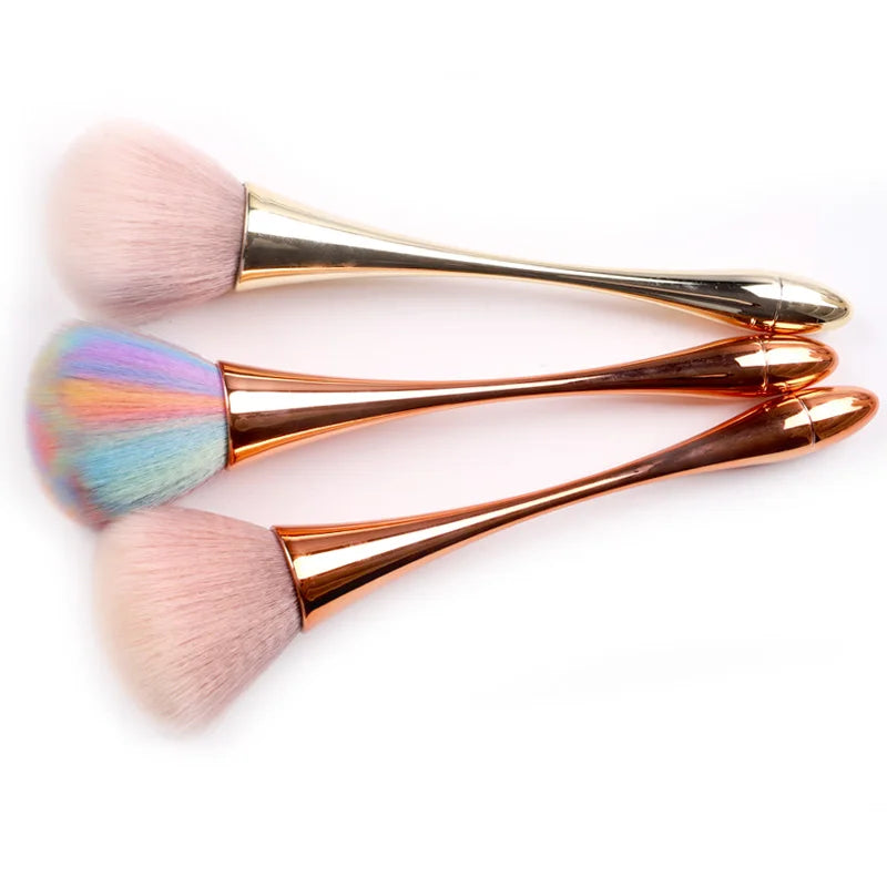TSZS Nails Brush Popular Round Small Flower Nail Paint Gel Make Up Dust Cleaning Nail Art Dust Powder Remover Dust Brush