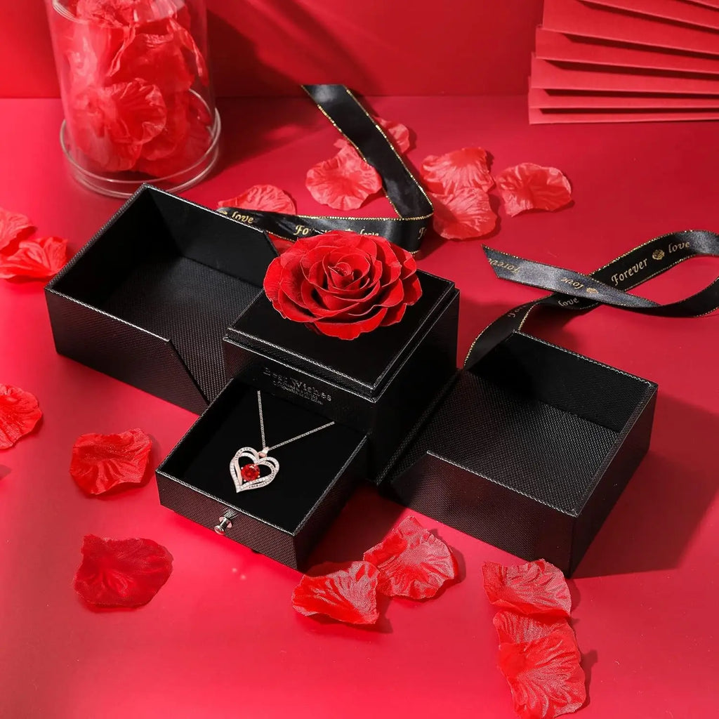  Necklace - Luxurious Rose Gift Box, Perfect for Valentine's Day