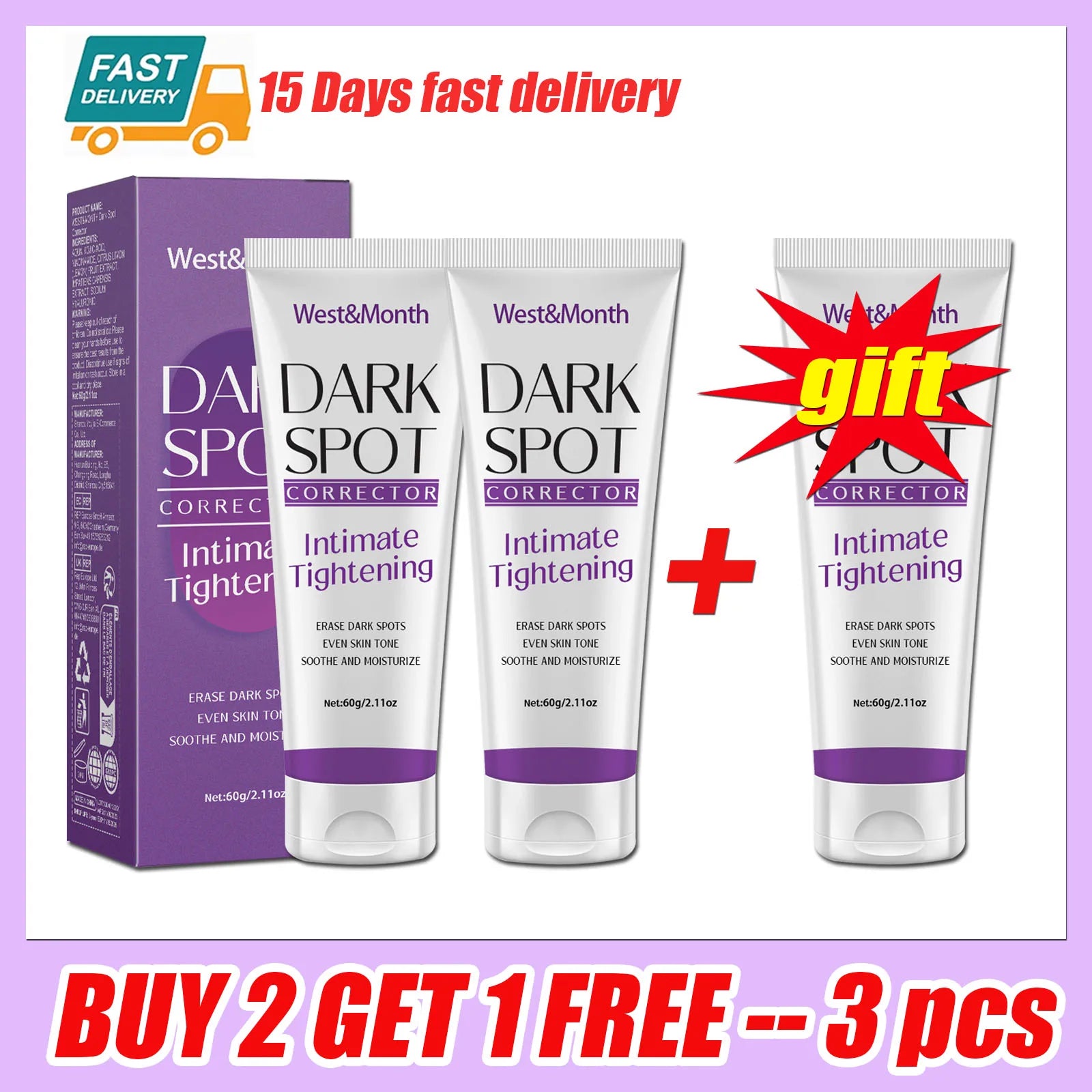 Body Whitening Lotion Dark Spot Remover For Underarms Knees Elbows