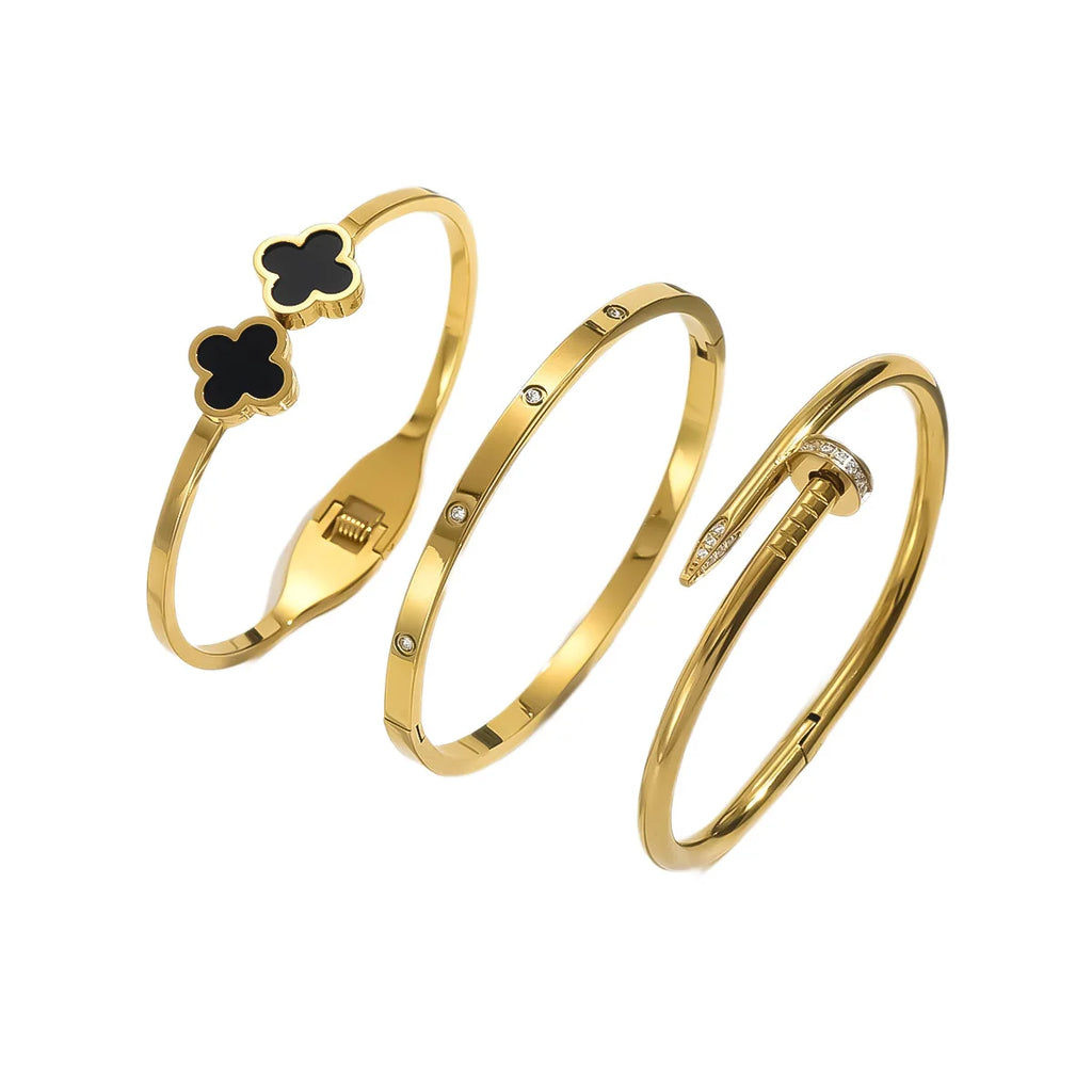 Non-Fading Fashion Gold round Love Letter Bracelet