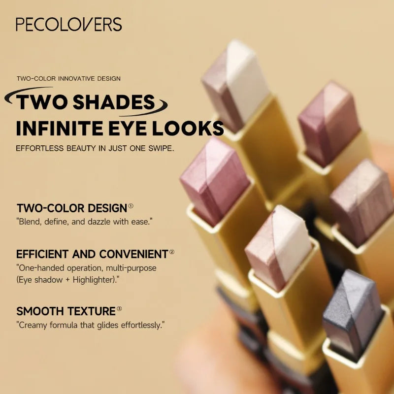 Double Color Eyeshadow Stick Glitter Highlight Shadow Stick