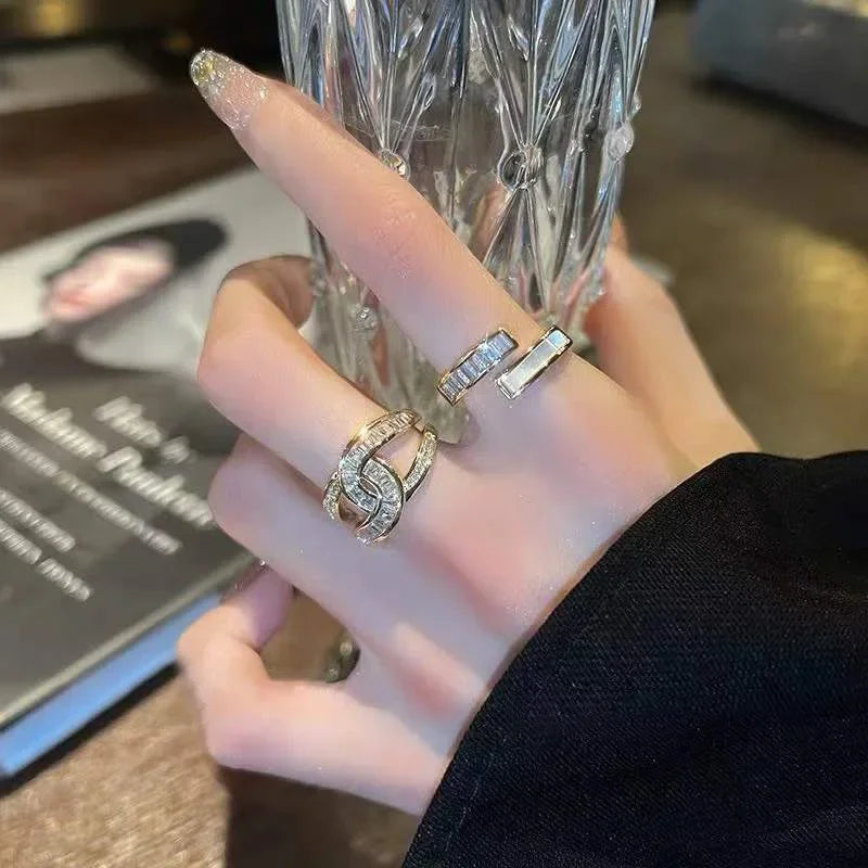 Zirconia Ring for Women Elegant Plated Fashion