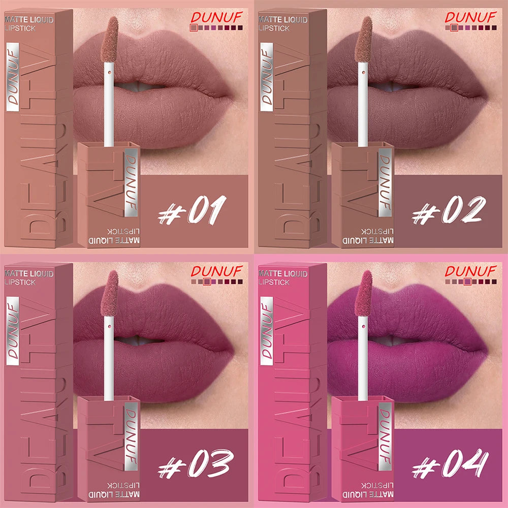 8 Color Nude Brown Matte Liquid Lipstick