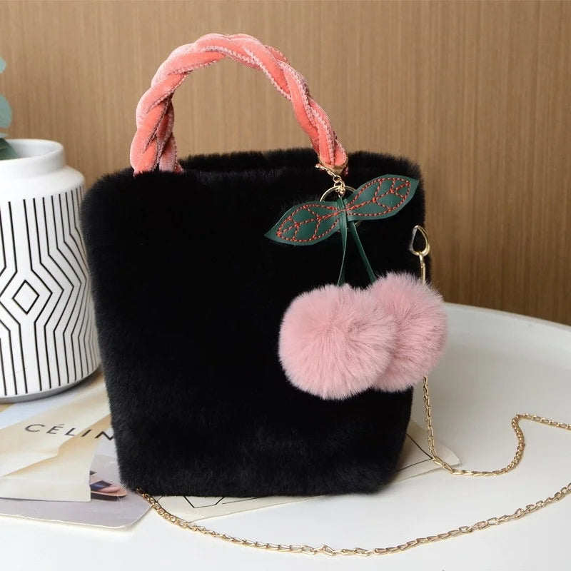 Faux Fur Crossbody Bags for Women