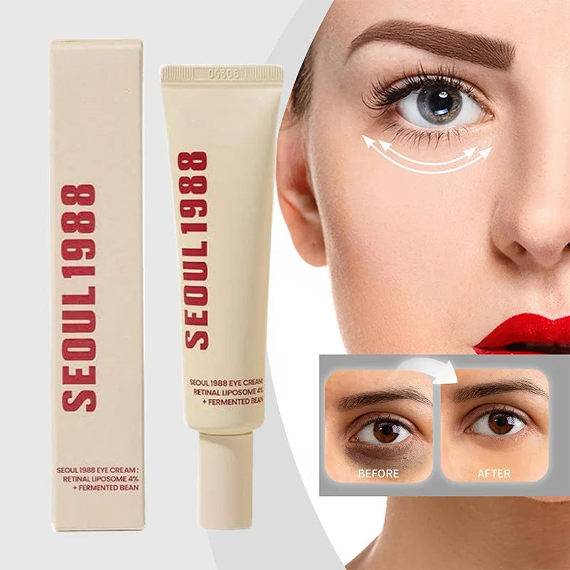SEOUL 1988 Retinol Eye Cream 4% Anti Aging Eye for Dark Circles Wrinkles Puffiness Firming & Lifting Korean Eye Cream Women 30ml