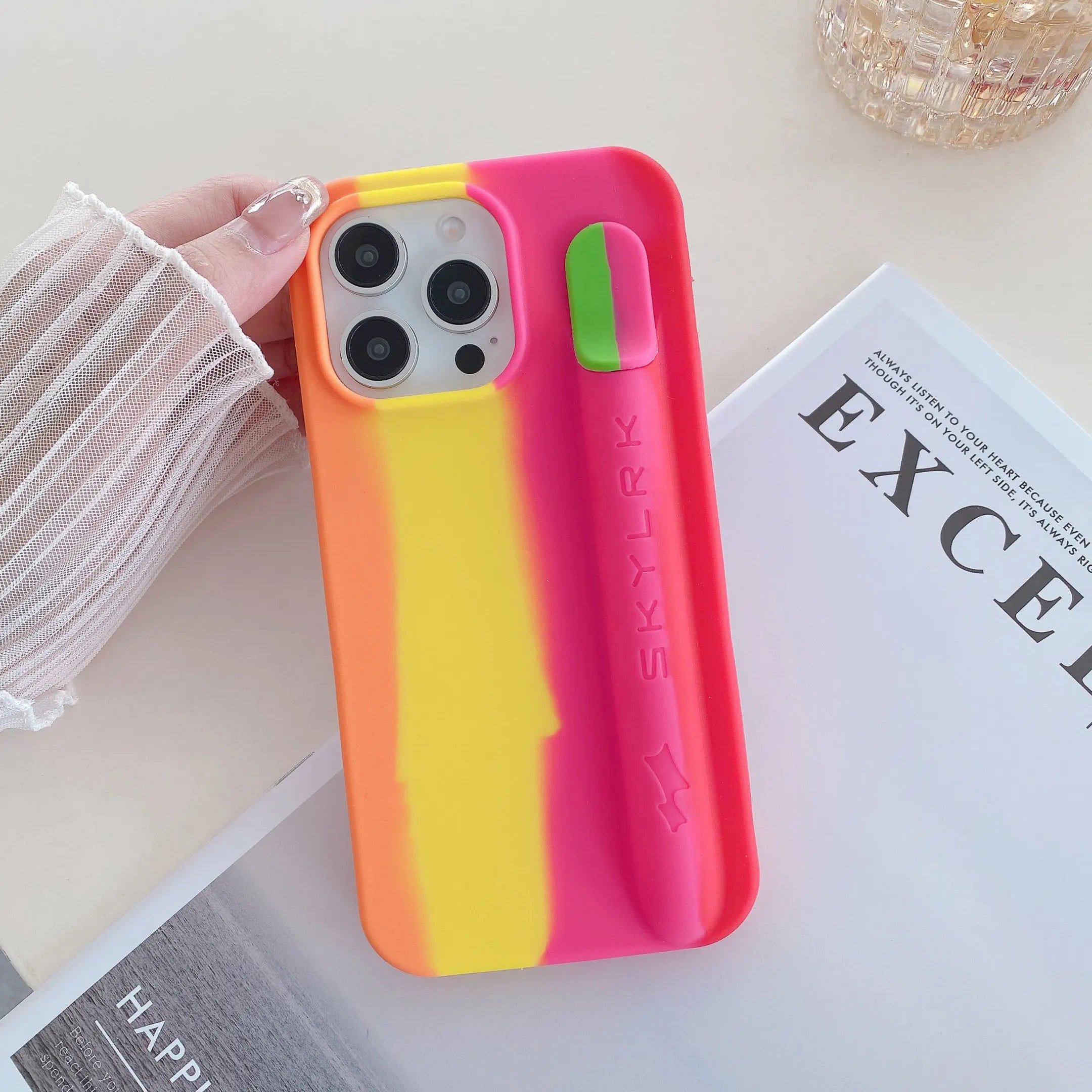 Portable Cigarette Slot Holder Soft Silicone Phone Case