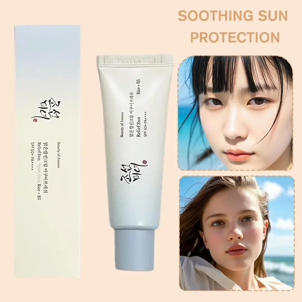 3-5PCS Korean Rice Probiotic Sunscreen SPF50+ Solar Blocker Skin Whitening Cream Anti UV Sun Block Facial Mild Moisturizer Serum