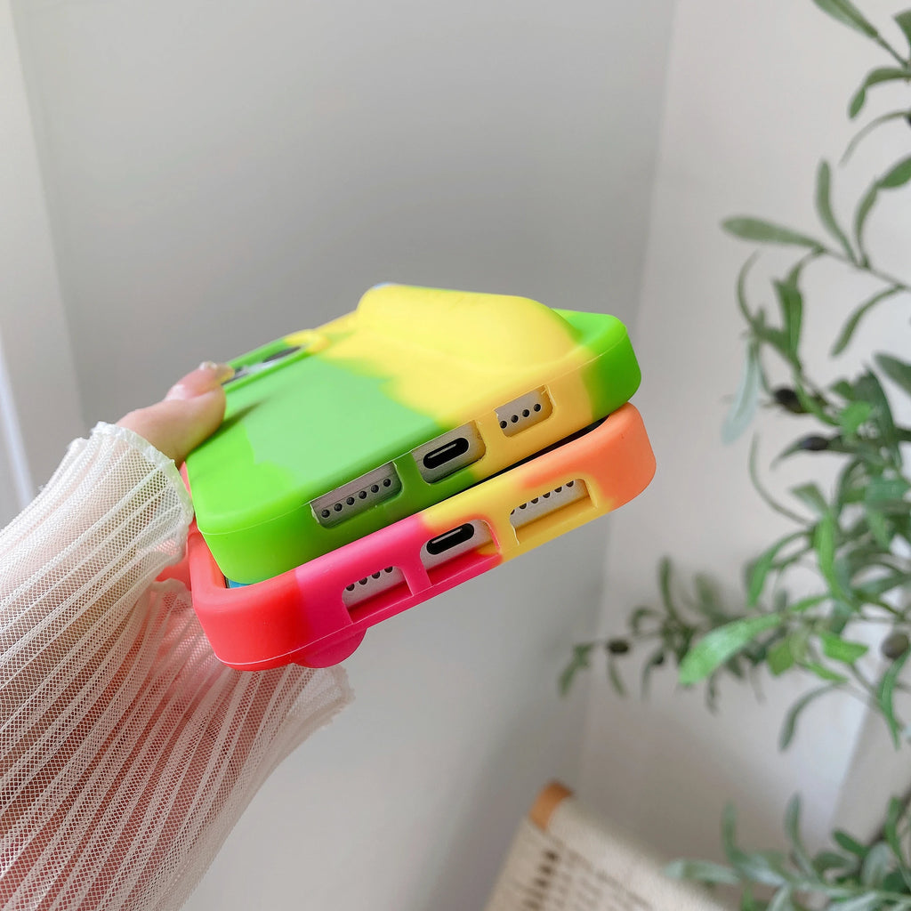 Portable Cigarette Slot Holder Soft Silicone Phone Case