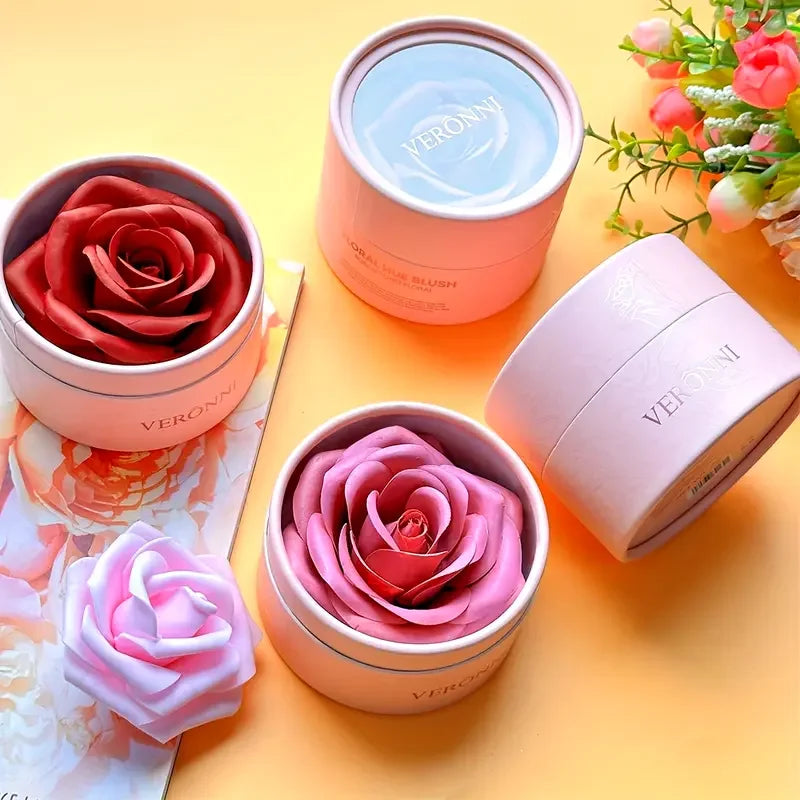 Petal Blush Set with Brush,Long-Lasting Face Makeup