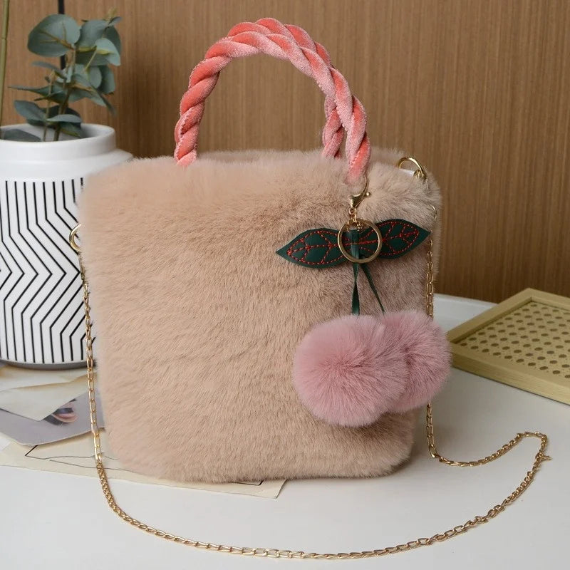 Faux Fur Crossbody Bags for Women