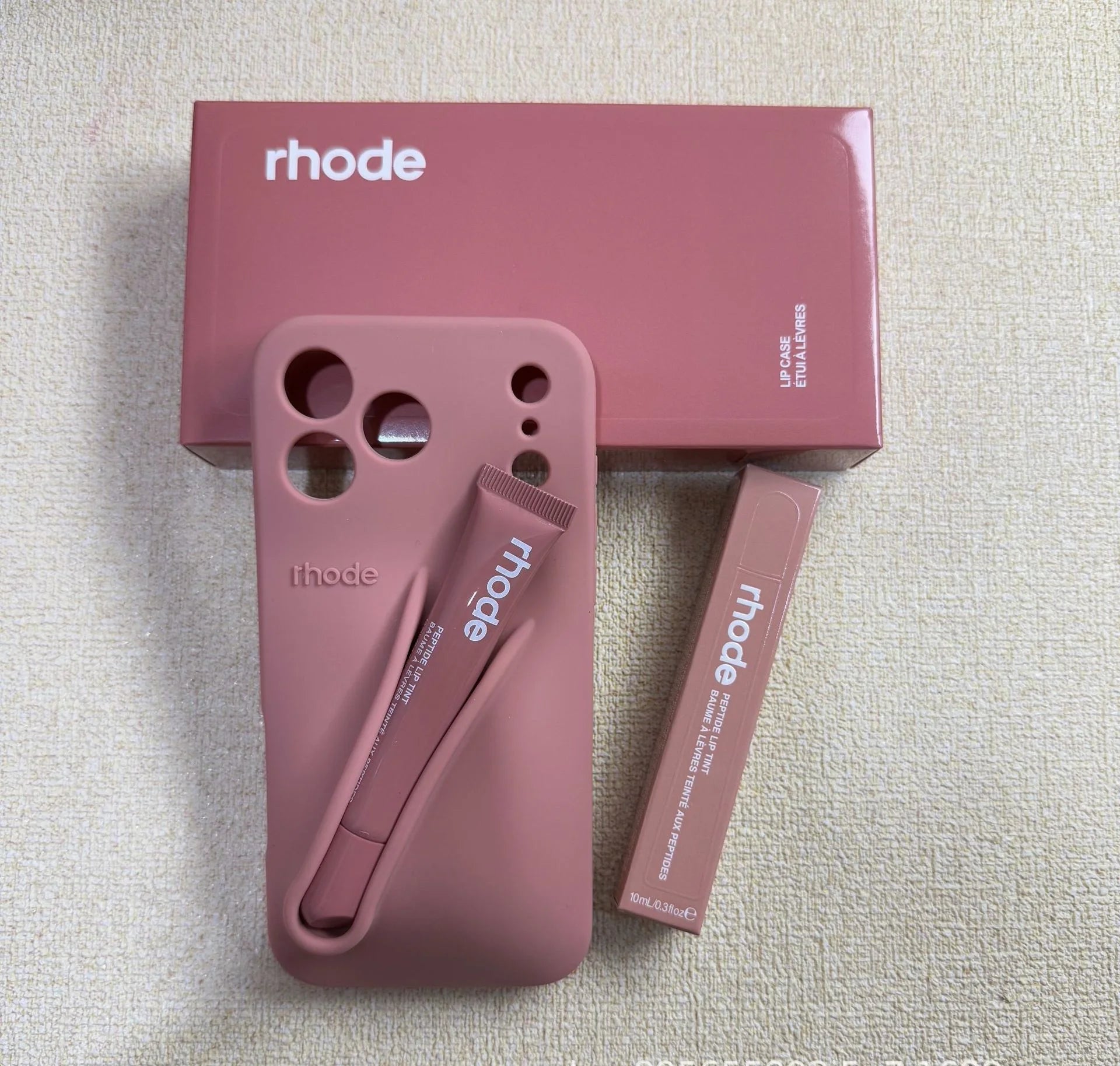 Rhode Phone Case for iPhone Makeup Lip Gloss Holder Silicone Back Cover