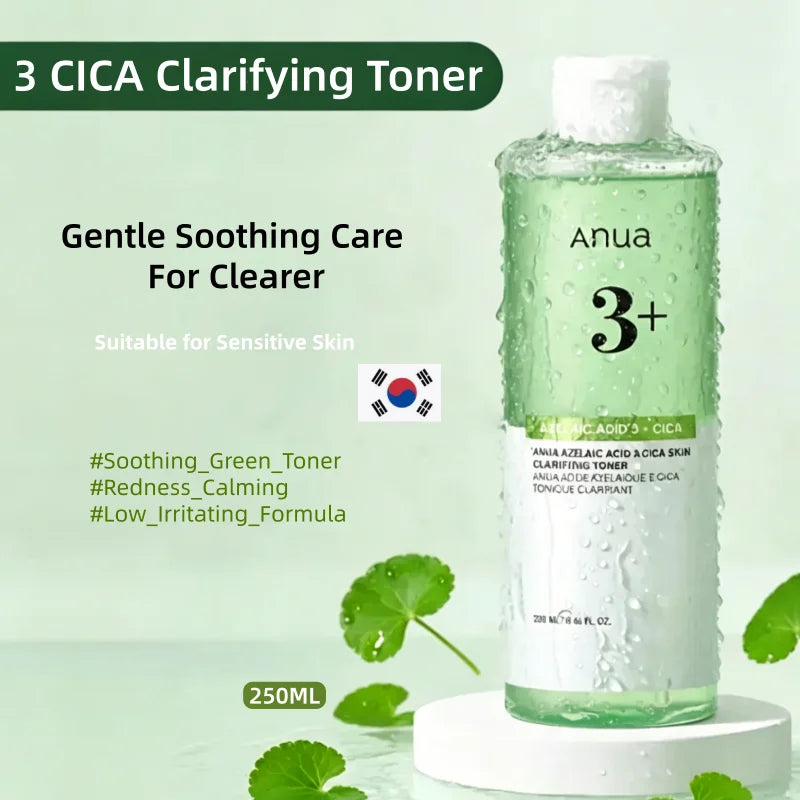 Korean Acid 3 CICA Clarifying Toner,Facial Acne,Soothing & Clear Toner Hydrating Sebum and Spot Care Daily Toner Face Care 250ml