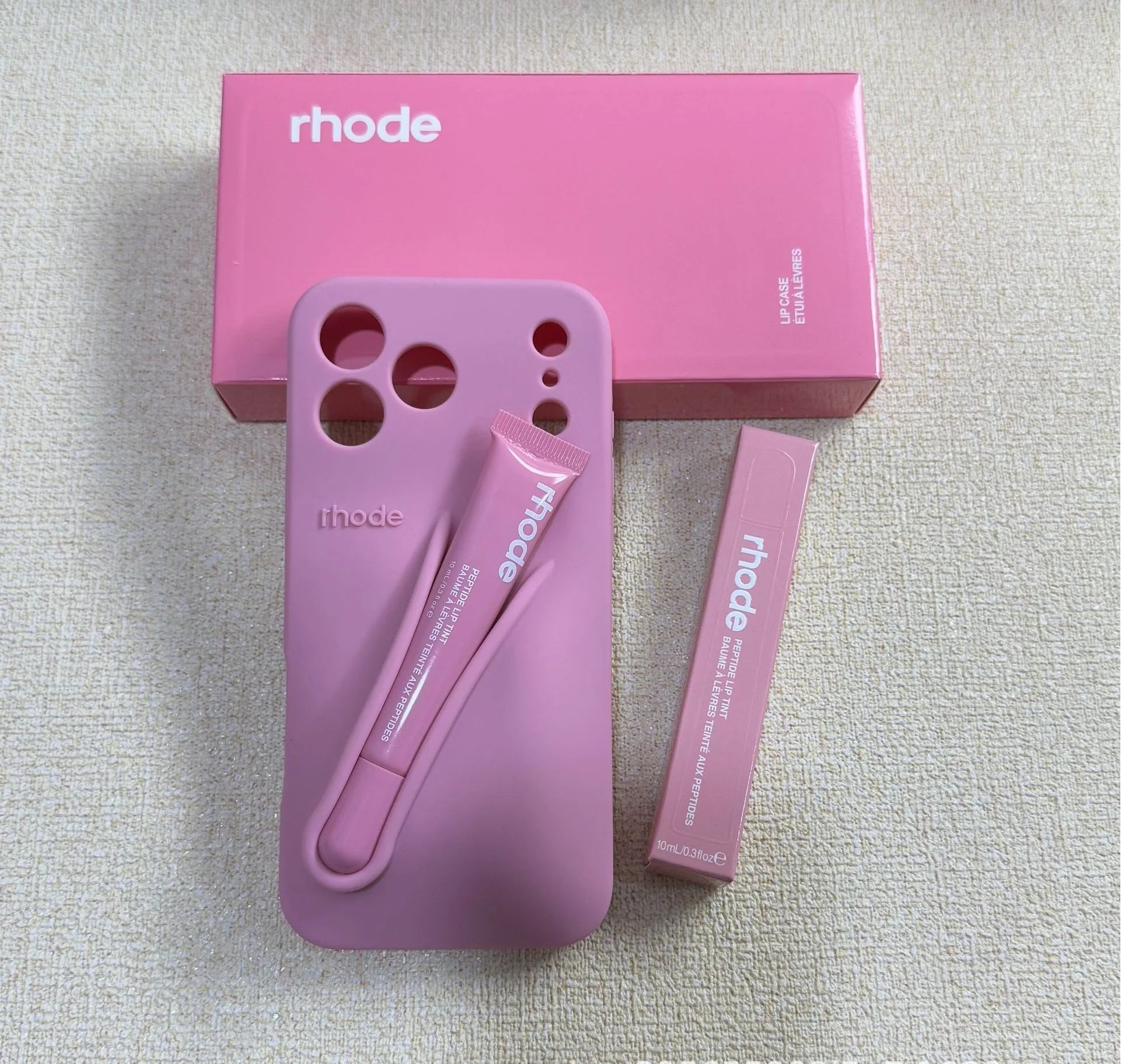Rhode Phone Case for iPhone Makeup Lip Gloss Holder Silicone Back Cover
