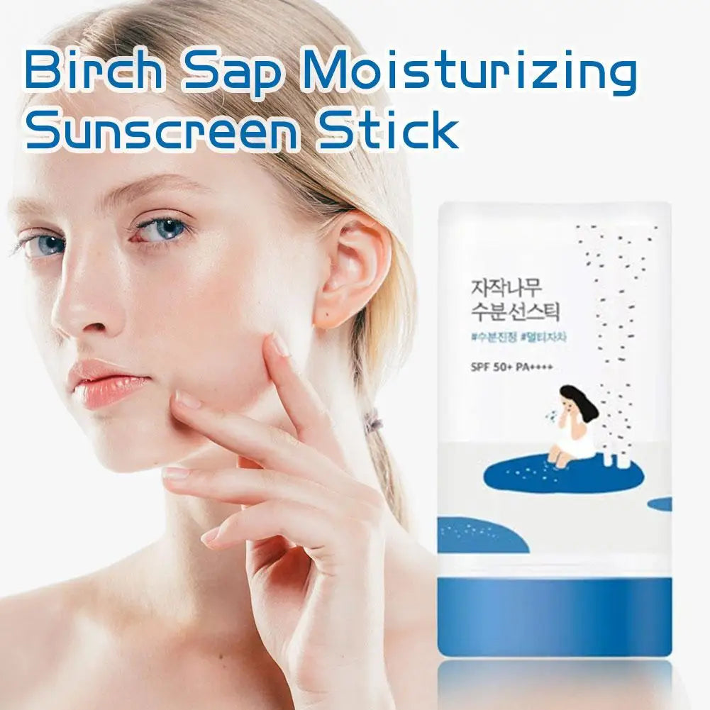 Korea ROUND LAB Birch Sap Sunscreen Stick 19g SPF50+ Hydrating Refreshing Non-sticky Protects Against UV Rays Soothes Calms