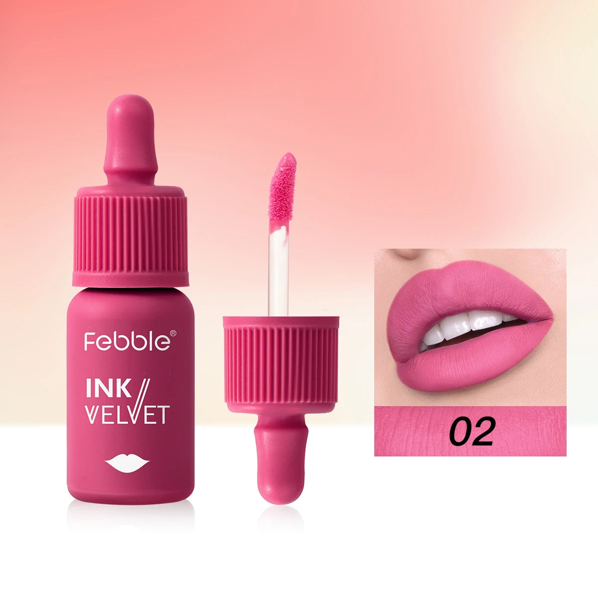 Febble 12 Color Ink Lip Gloss Matte Nude
