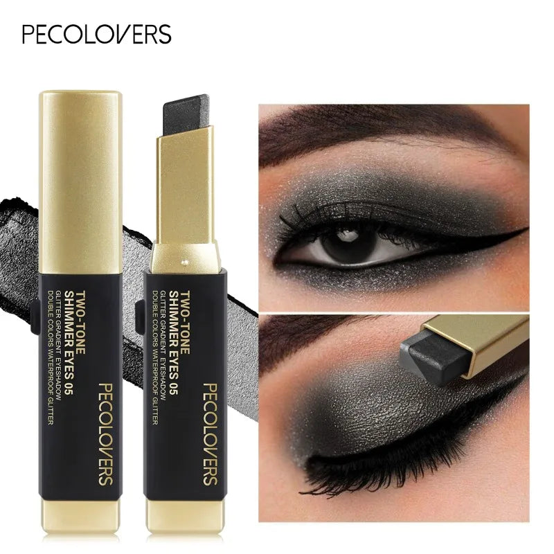 Double Color Eyeshadow Stick Glitter Highlight Shadow Stick