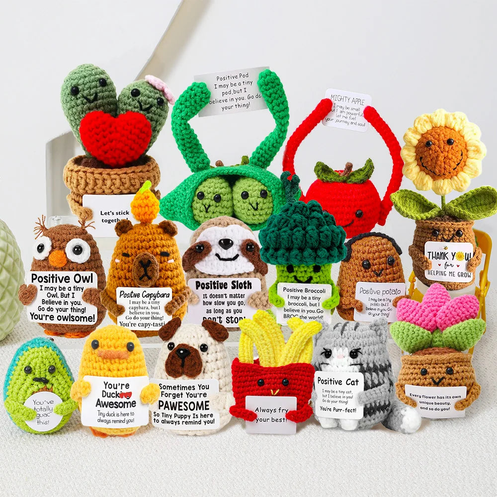 Handmade  Mini Doll Funny Wool Gift for Friends or Lover Emotional Support Plant