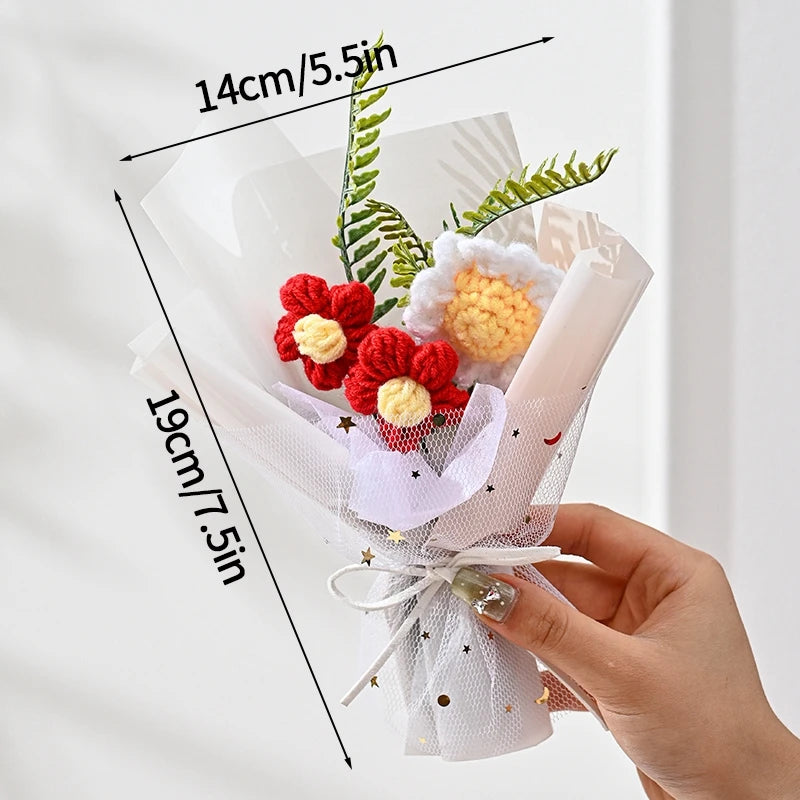 Knitted Flower BouquetValentine's Day Gift