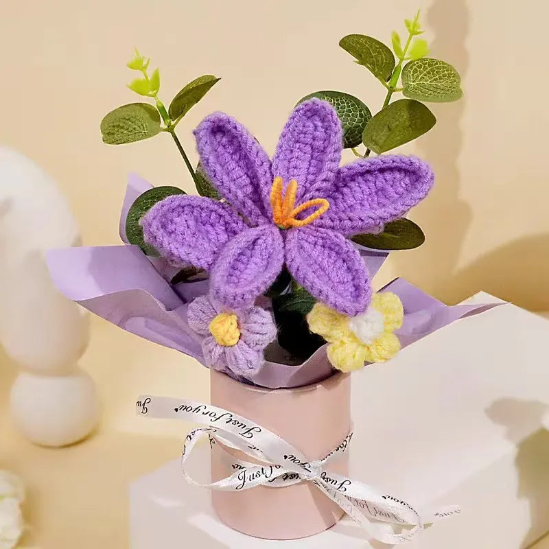 Knitted Flower BouquetValentine's Day Gift