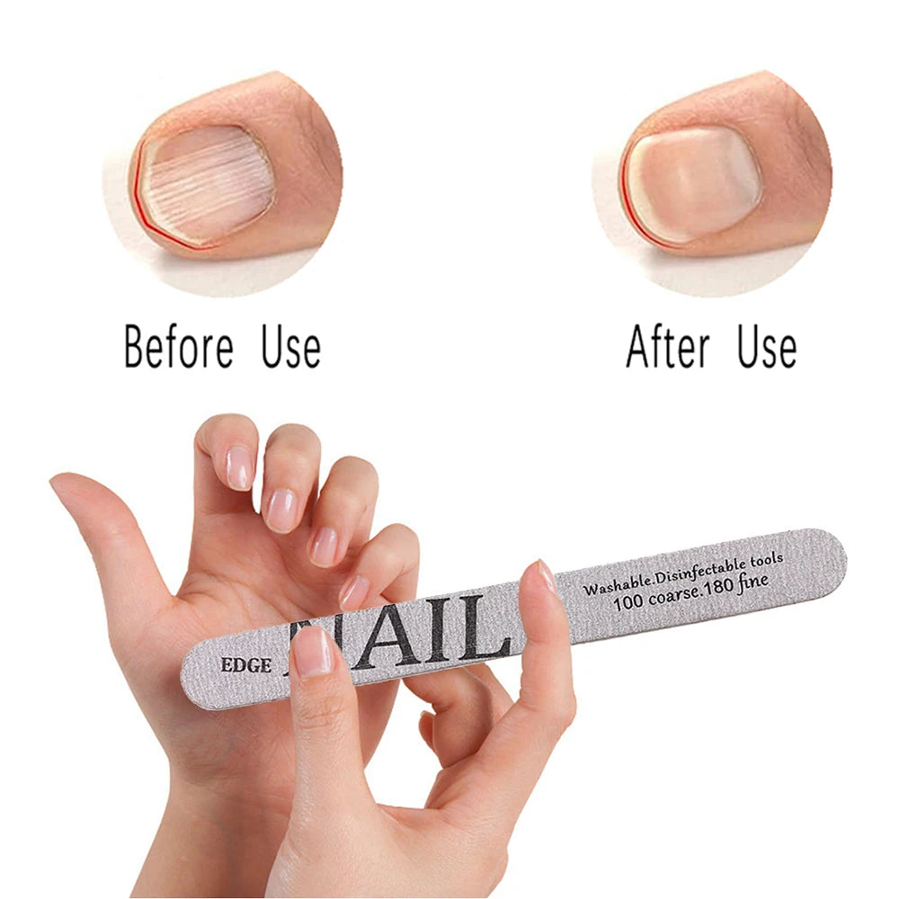 50pcs Wooden Nail File Buffer 100/180