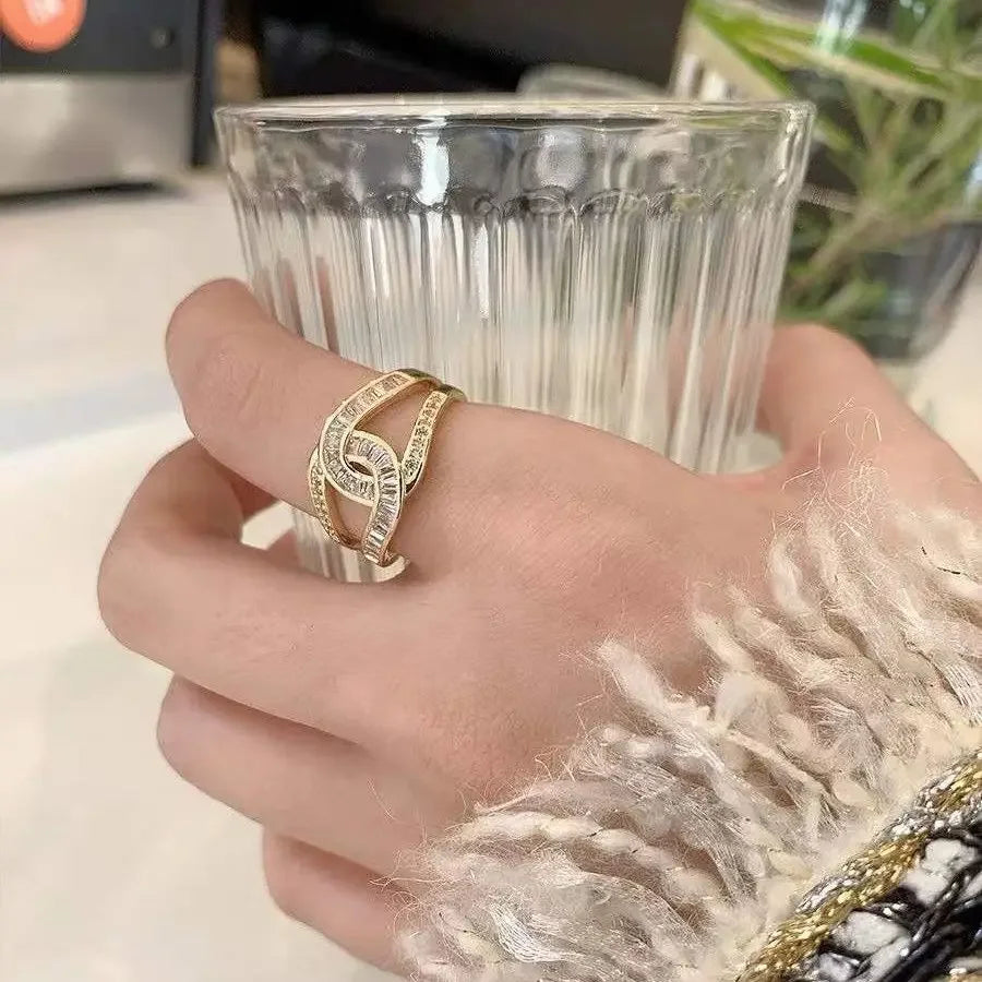 Zirconia Ring for Women Elegant Plated Fashion