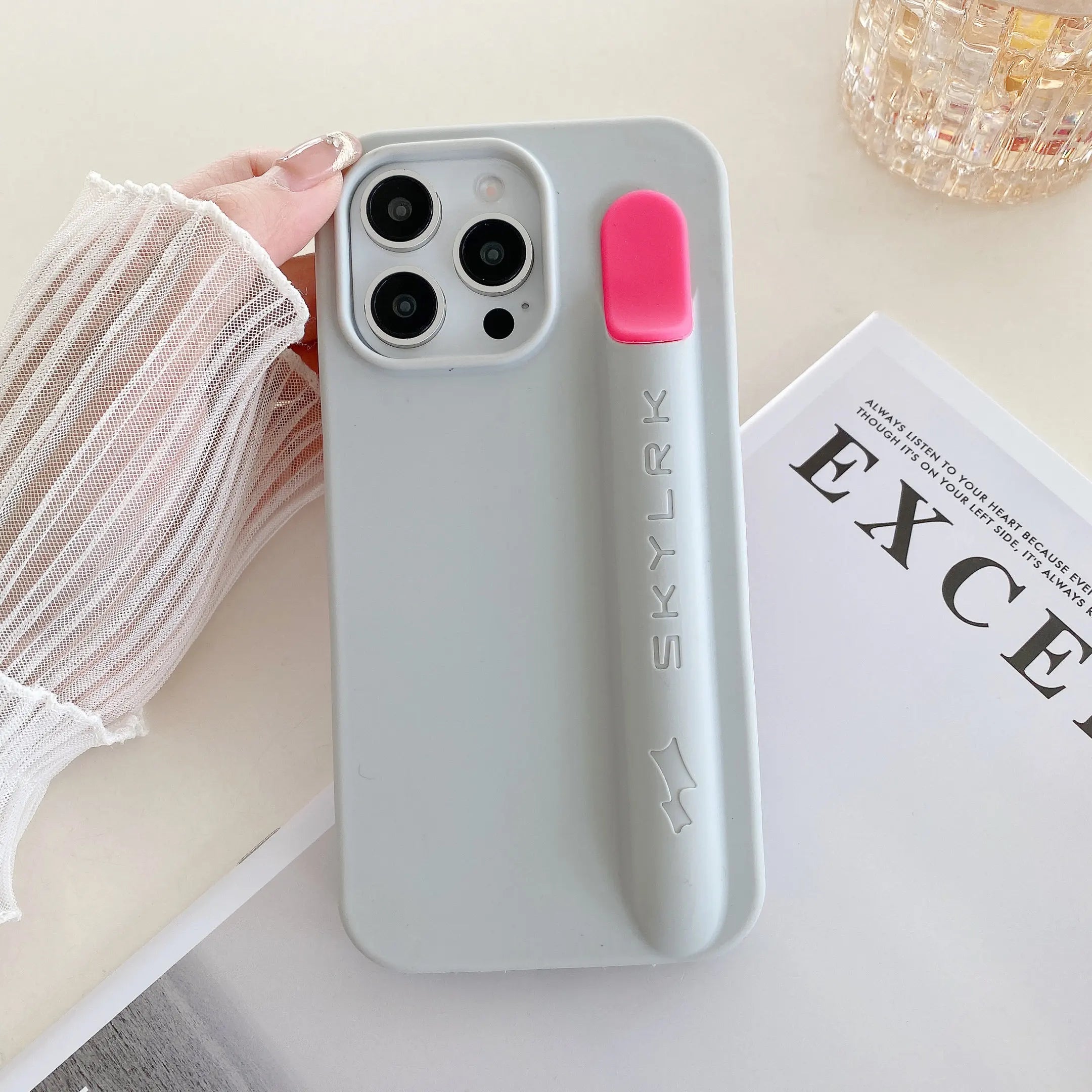 Portable Cigarette Slot Holder Soft Silicone Phone Case