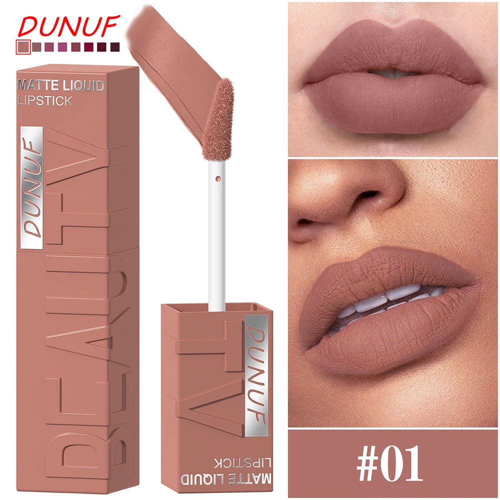8 Color Nude Brown Matte Liquid Lipstick