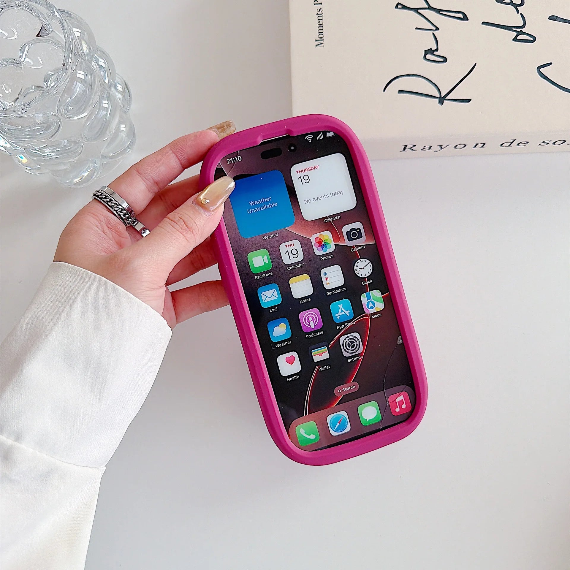 New style with Mirror Rhode phone case with lip gloss packaging box and gift box stickers suitable for iPhones
