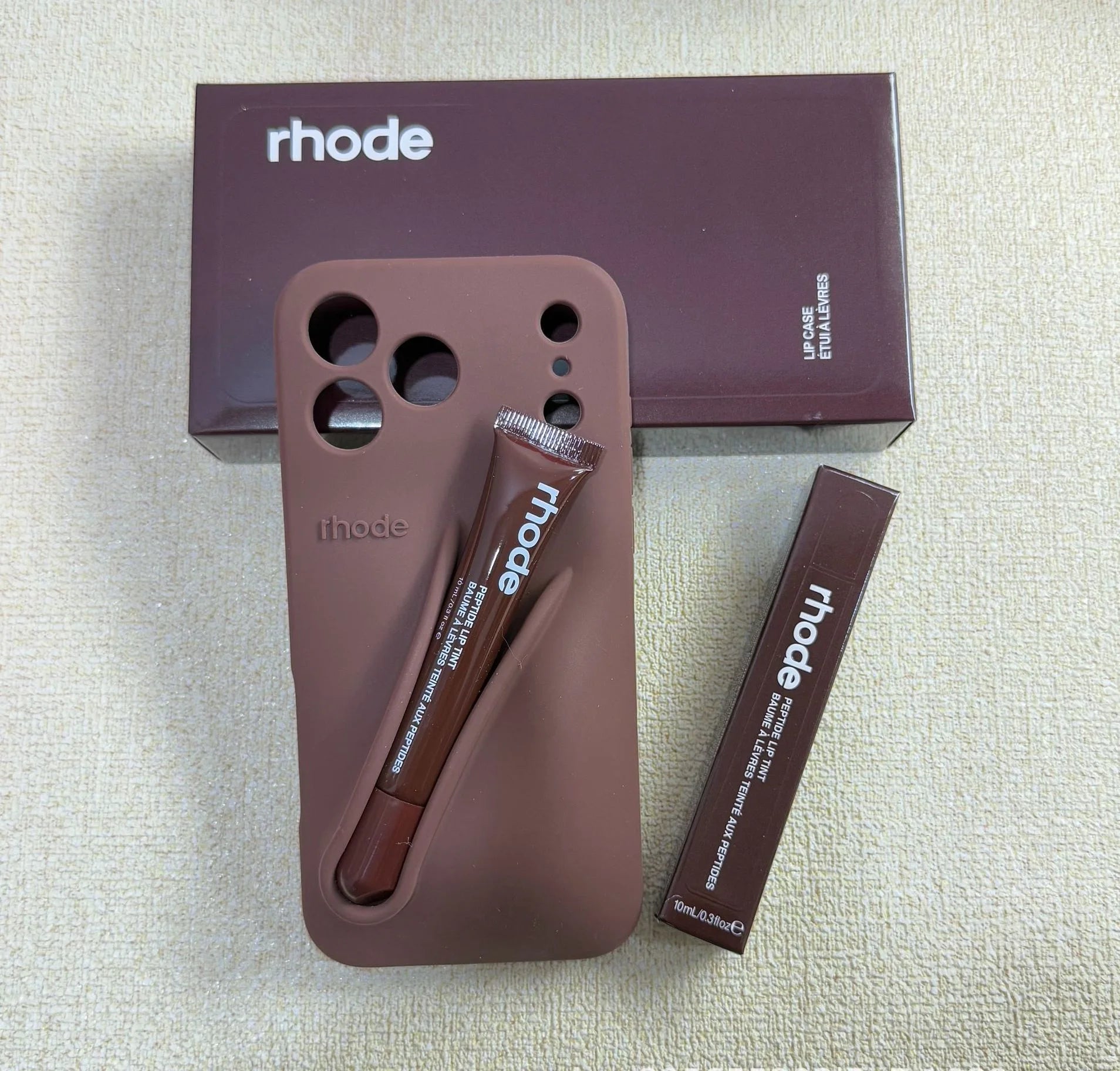 Rhode Phone Case for iPhone Makeup Lip Gloss Holder Silicone Back Cover