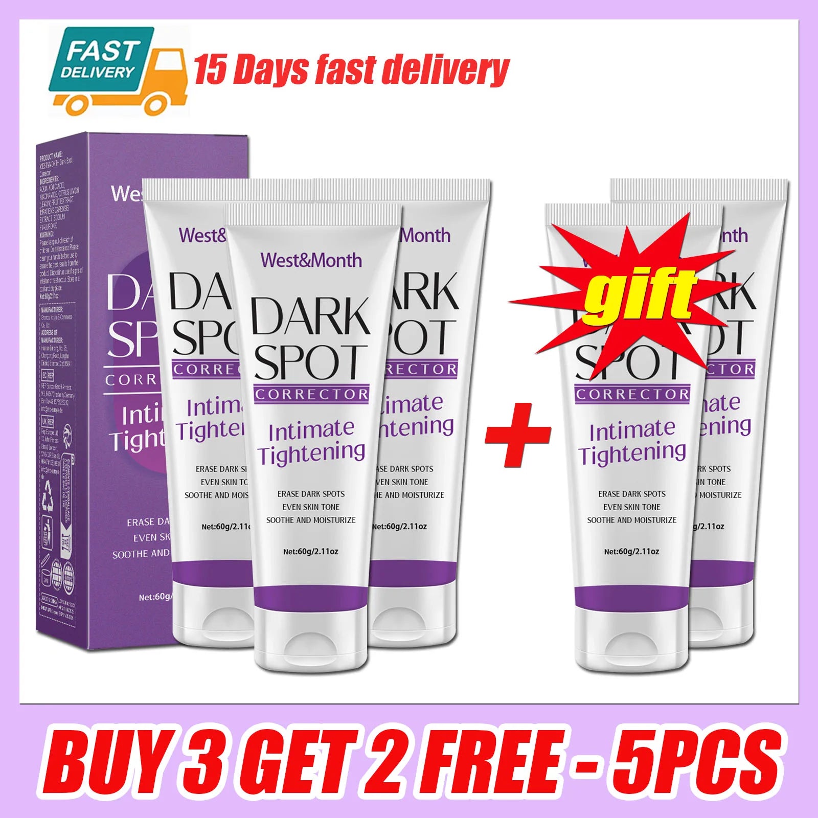 Body Whitening Lotion Dark Spot Remover For Underarms Knees Elbows