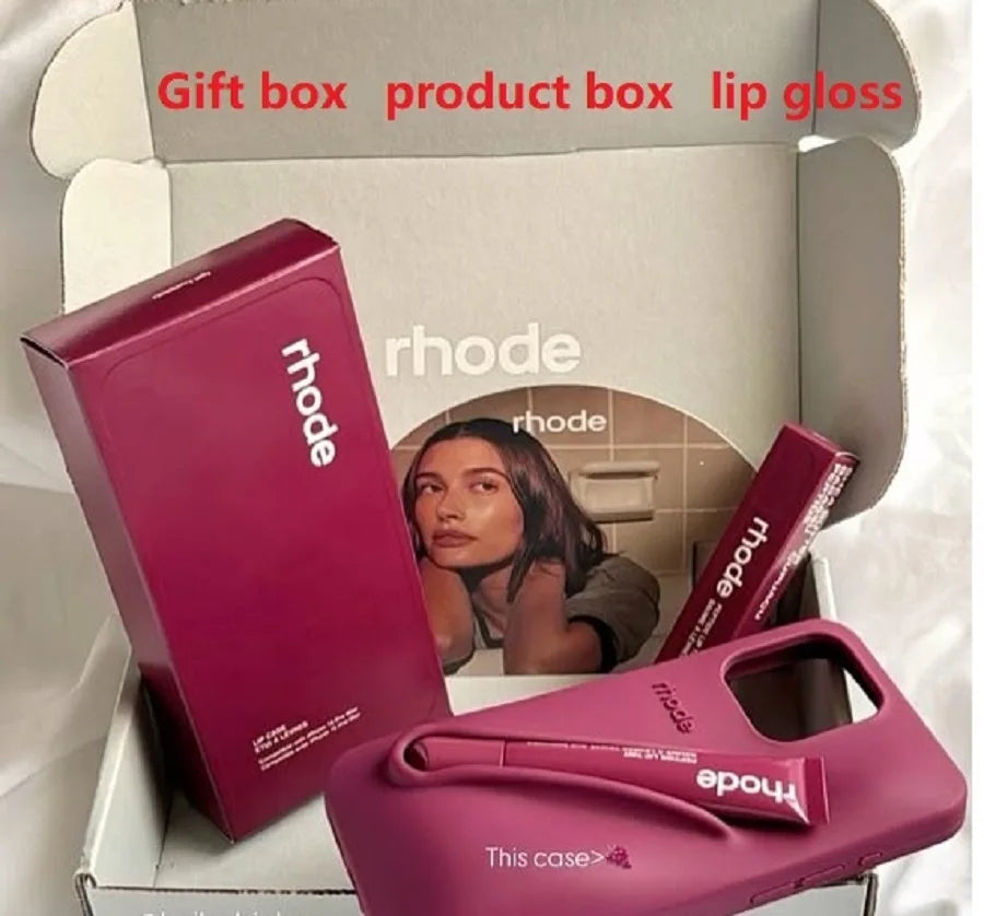Rhode Phone Case for iPhone Makeup Lip Gloss Holder Silicone Back Cover