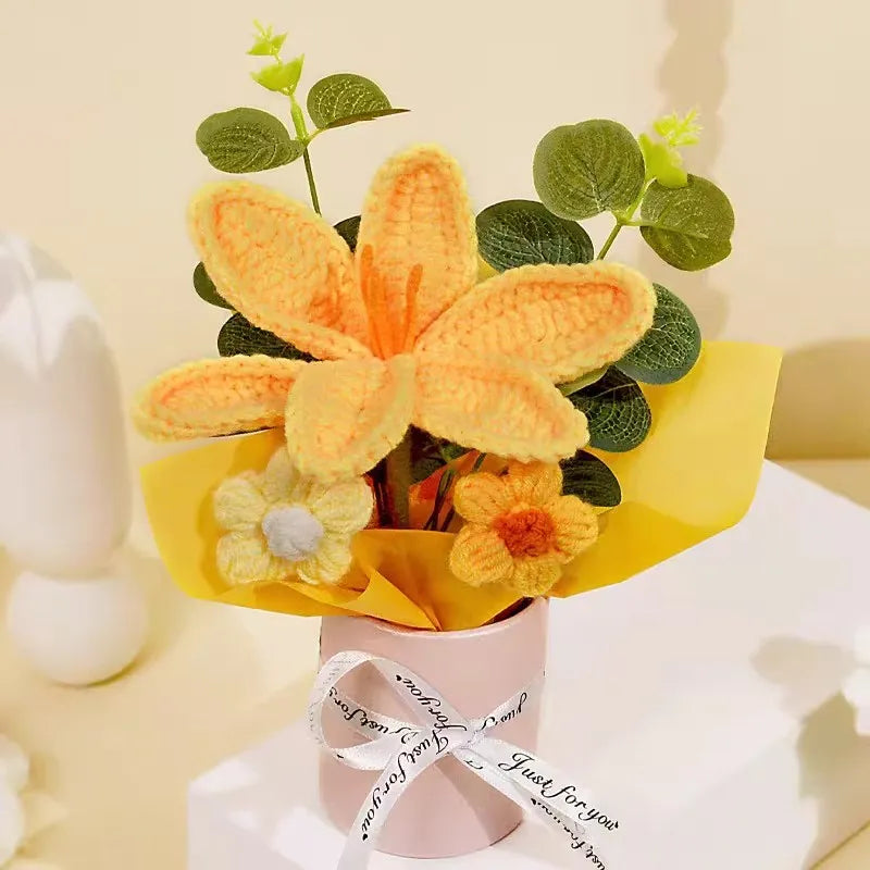Knitted Flower BouquetValentine's Day Gift