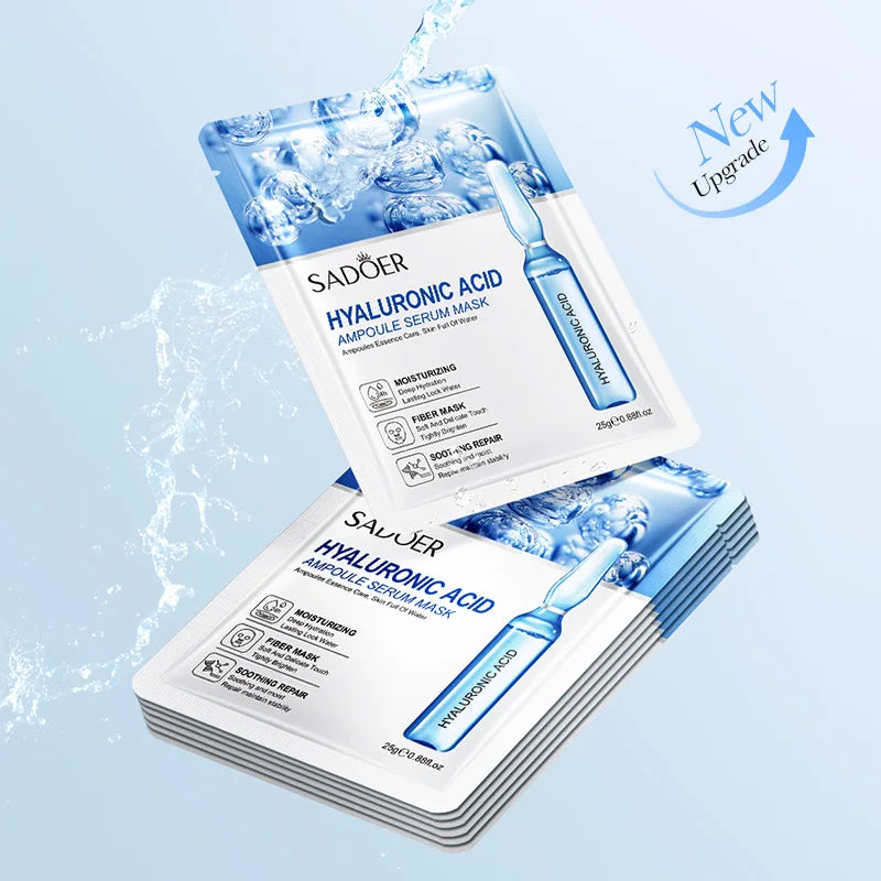 12pcs Hyaluronic Acid Hydrating Facial Mask Sheet Masks For Face Hydrating Shrinking Pores Moisturizing Face Masks Skin Care