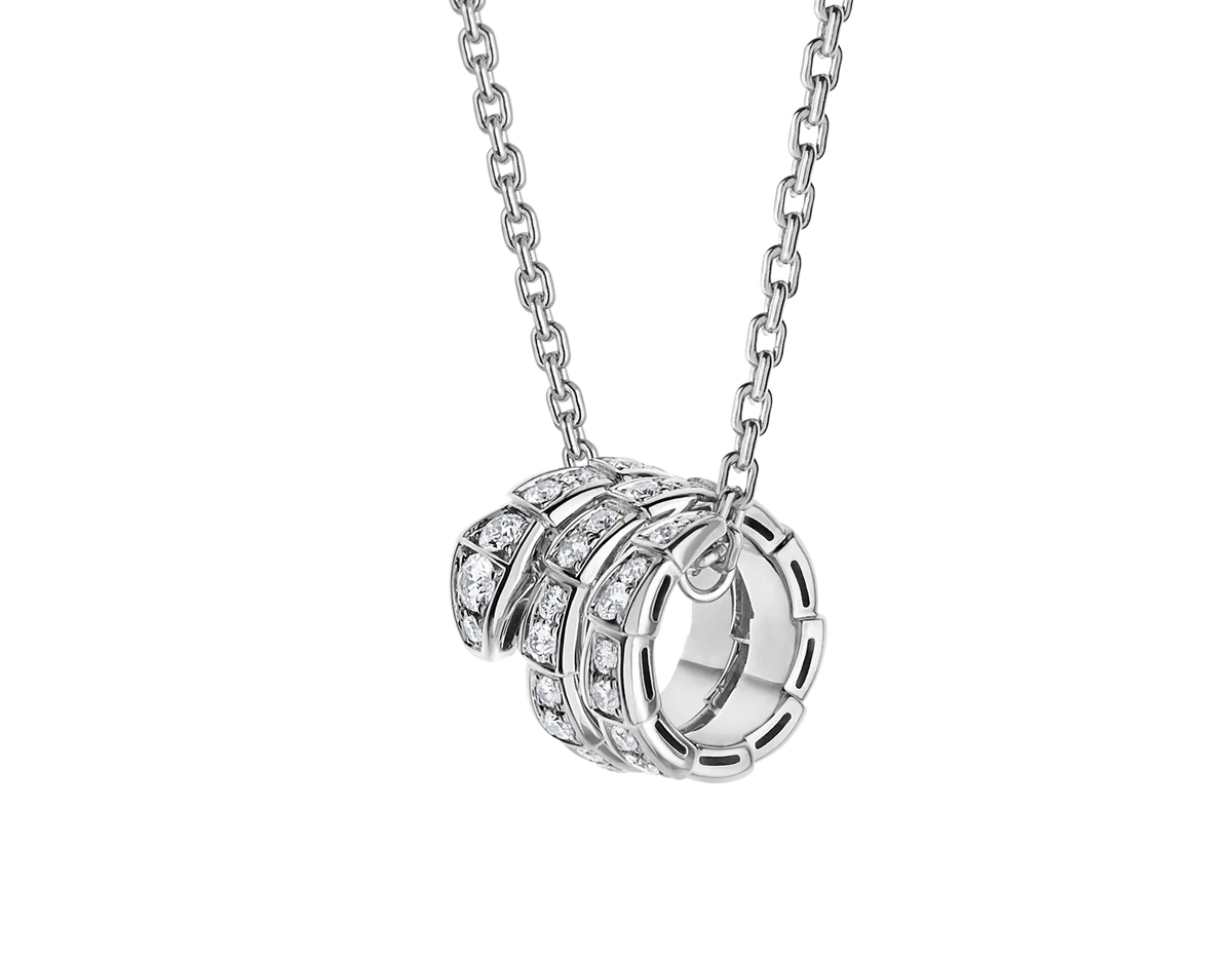 French Original Design S925 Diamond Set multi Circle Snake Necklace,