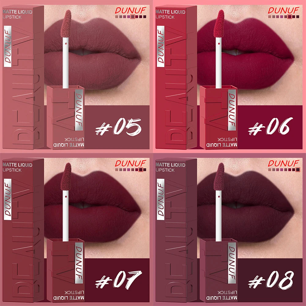 8 Color Nude Brown Matte Liquid Lipstick