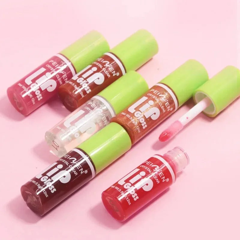 6PCS Moisturizing Lip Gloss Transparent Lip Oil Hydrating
