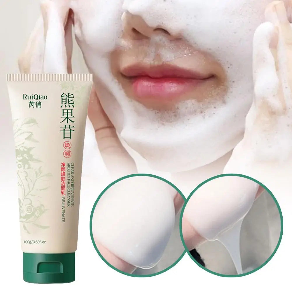 Arbutin Facial Cleanser Foam Collagen Protein Cleansing Control Skin Whitening Oil Pore Care Shrinkage Cleansing A2H9