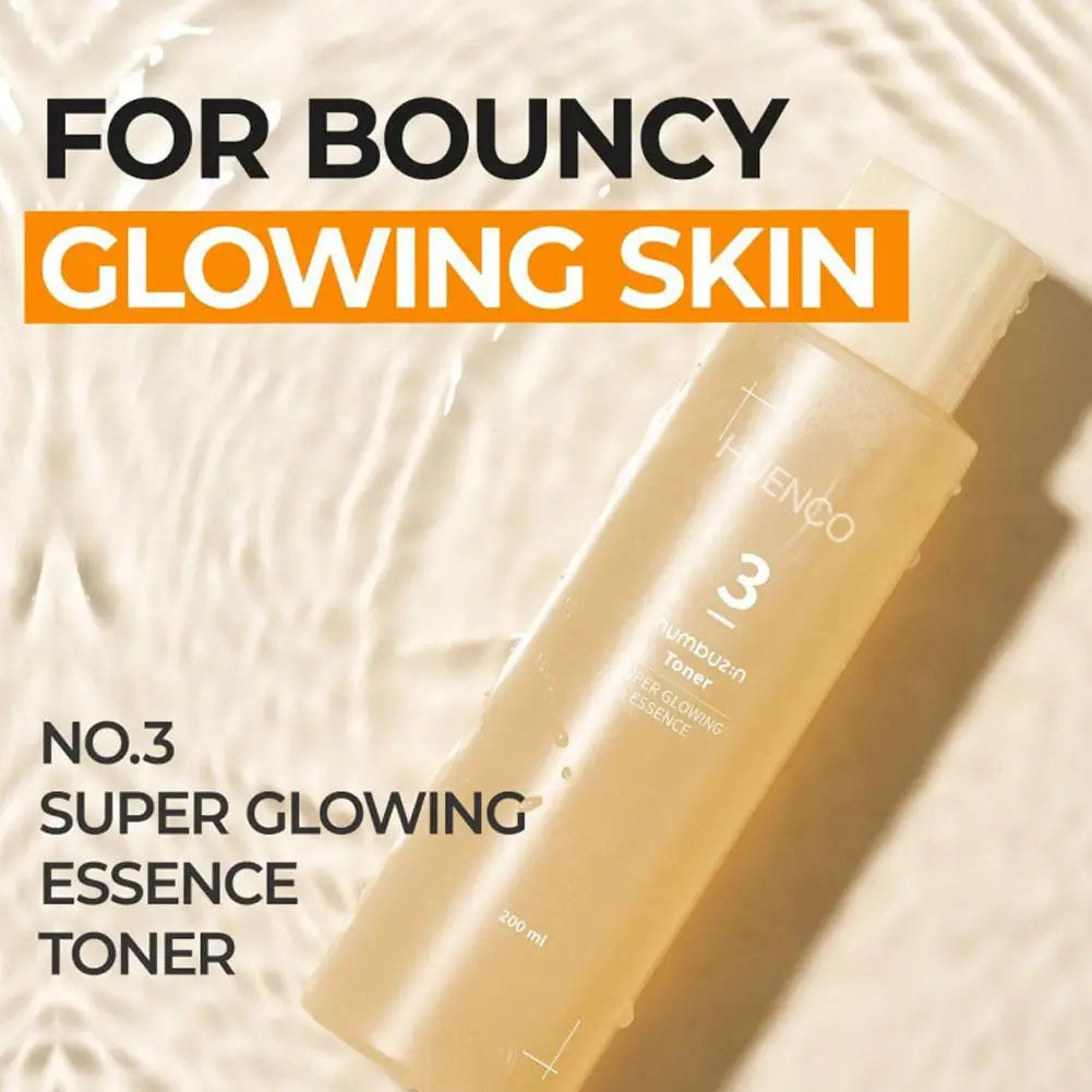 Numbuzin No.3 Korean Skin Care Set: Tone-up Cream, Super Glowing Toner, Soft Shiny Essence Serum
