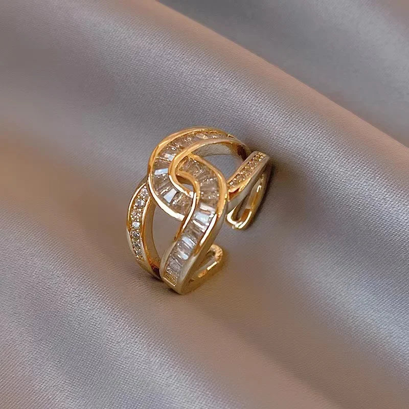 Zirconia Ring for Women Elegant Plated Fashion