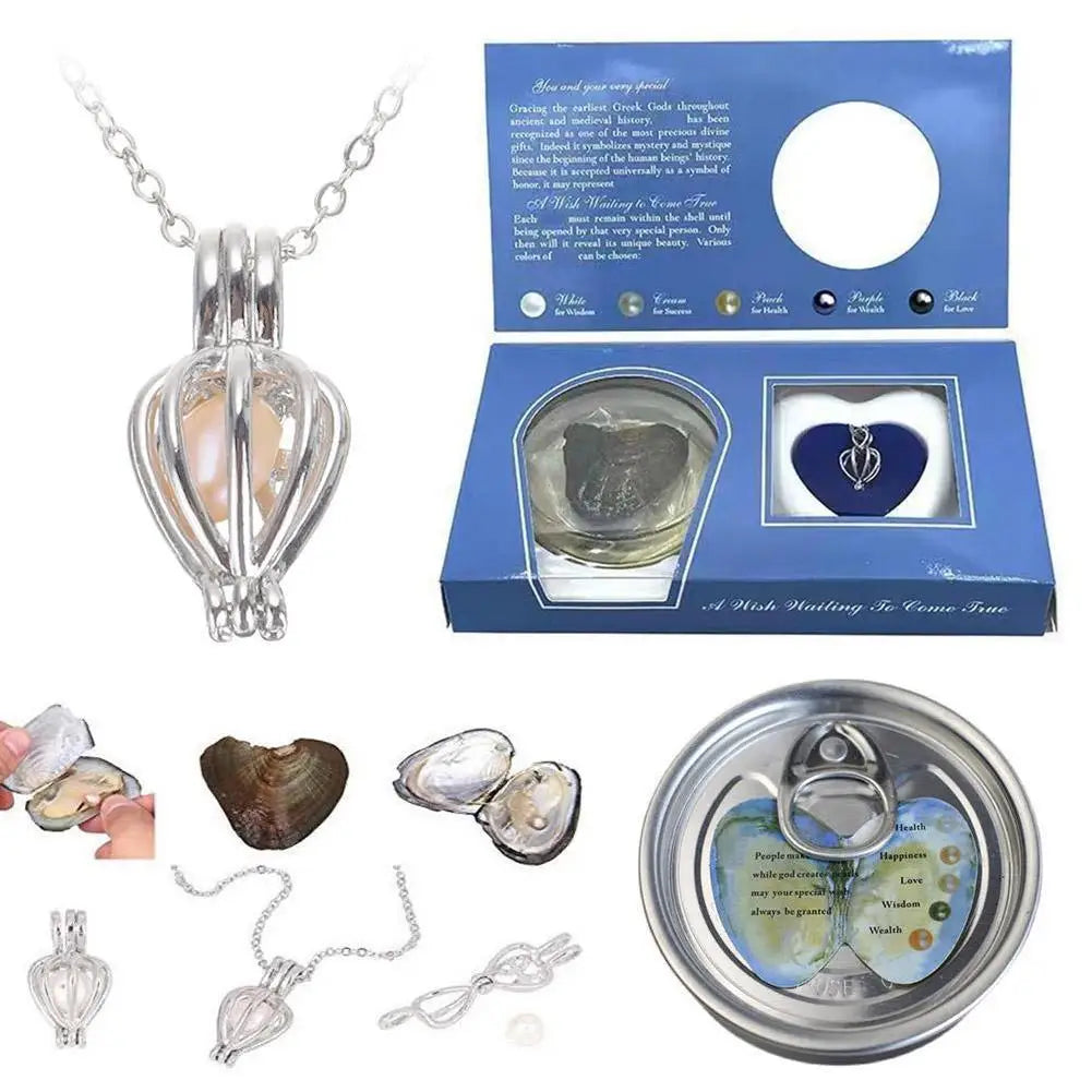 DIY Pearl Oyster Necklace Jewelry Making Kit, Perfect Valentine's Day Gift