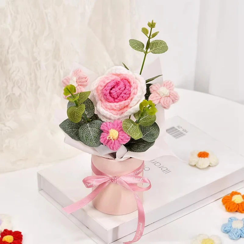 Knitted Flower BouquetValentine's Day Gift
