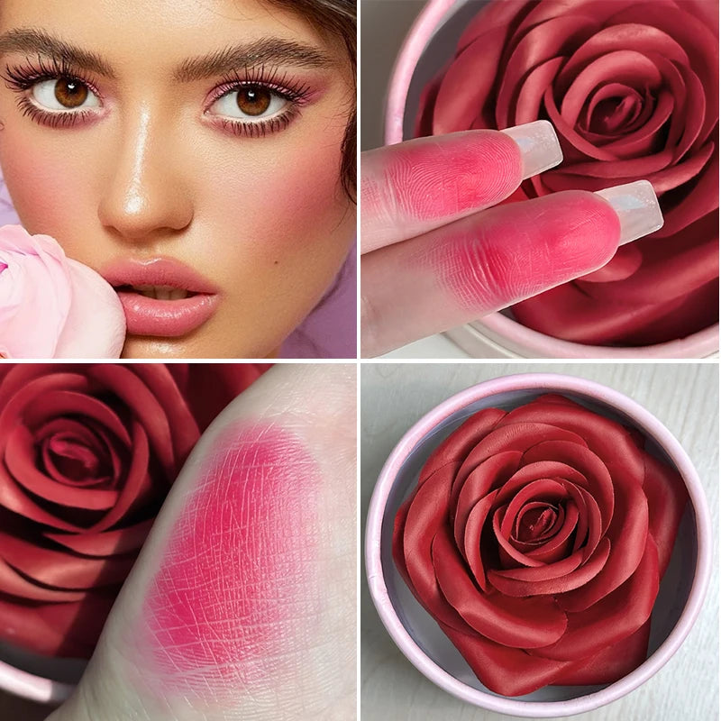 Petal Blush Set with Brush,Long-Lasting Face Makeup