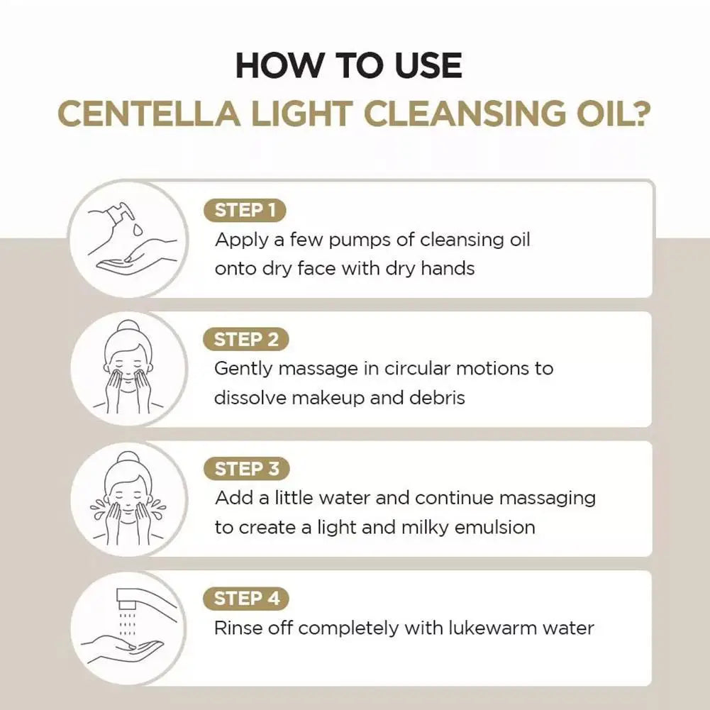 SKIN1004 Centella Asiatica Cleansing Oil Light-Weight Dissolving Makeup Purifying Pore Nourishing Moisturizing Radiant Makeup
