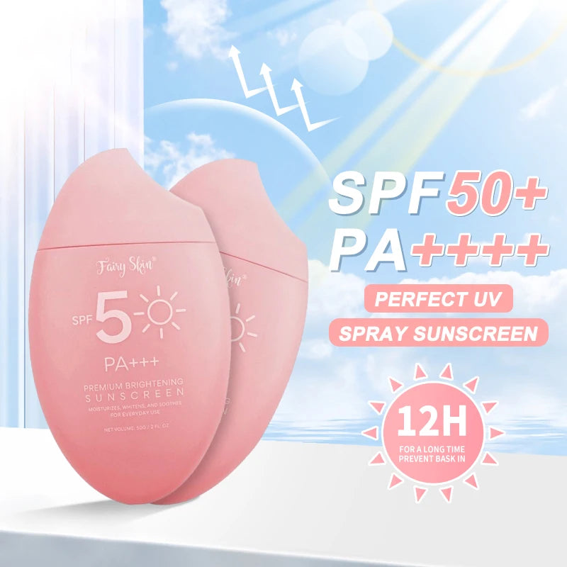 Body Sunscreen SPF 50 Light Thin Refreshing Sunscreen Protector Solar Sun Protection Cream Solar Blocker For Korean Women Face