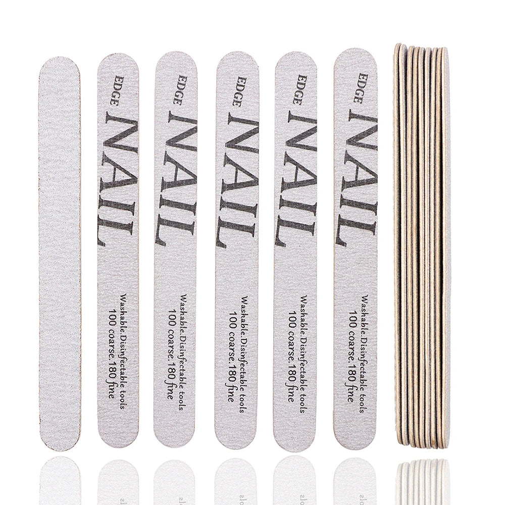 50pcs Wooden Nail File Buffer 100/180