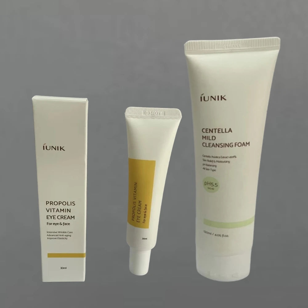 IUniK Korean Skin Care Propolis Vitamin Eye Cream PH5.5 Centella Mild Cleansing Foam Moisturizing Elasticity Wrinkle Skin Care