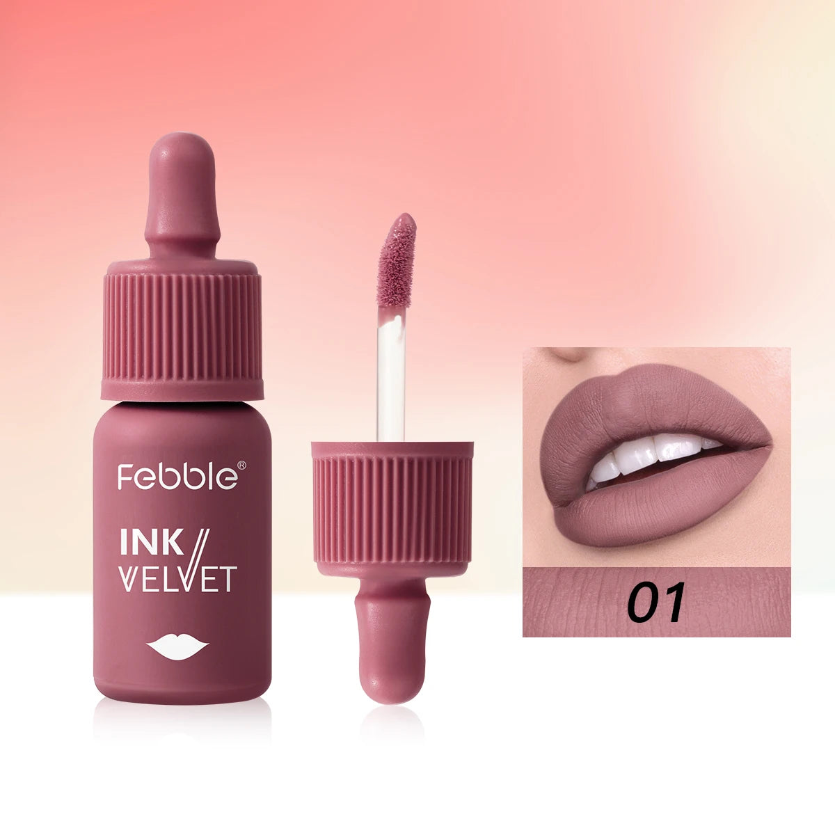 Febble 12 Color Ink Lip Gloss Matte Nude