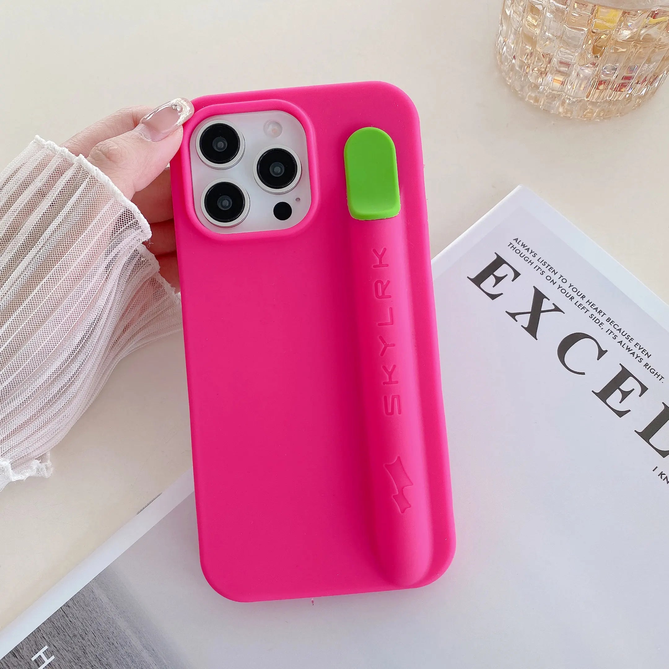 Portable Cigarette Slot Holder Soft Silicone Phone Case