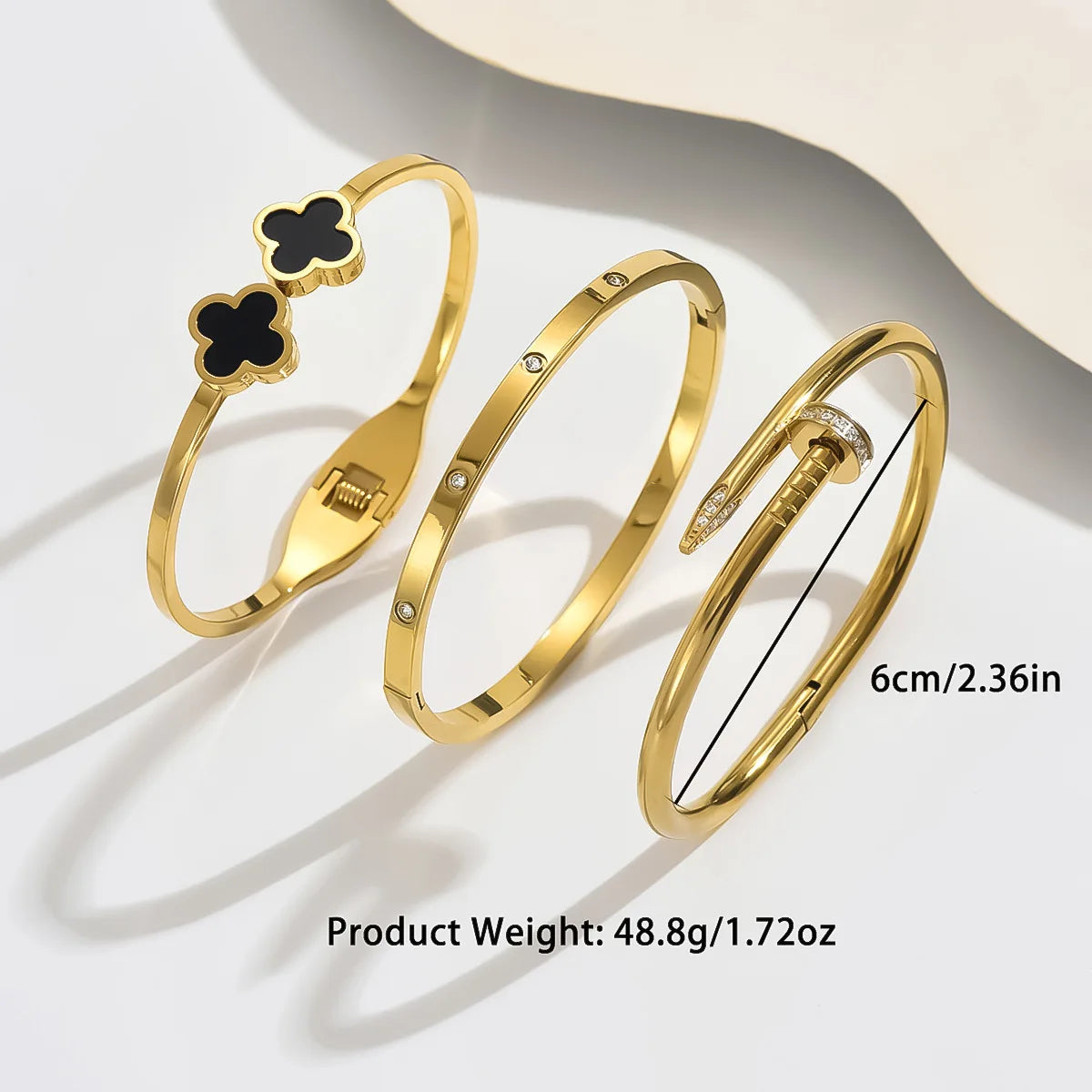 Non-Fading Fashion Gold round Love Letter Bracelet